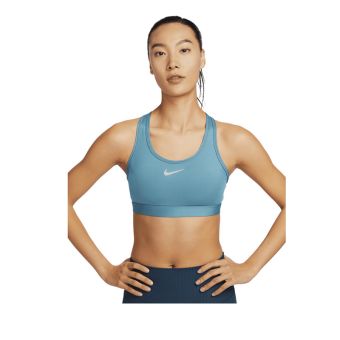 Swoosh Medium Support Women's Padded Sports Bra - Blue