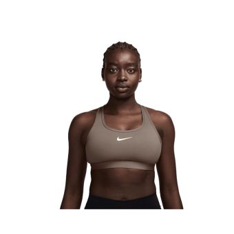 Swoosh Medium Support Women's Padded Sports Bra - Brown