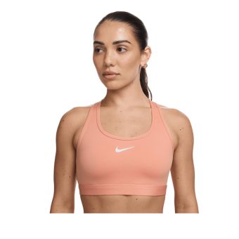 Swoosh Medium Support Women's Padded Sports Bra - Orange