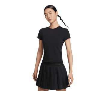 Court Advantage Women's Dri-FIT Short-Sleeve Tennis Top - Black