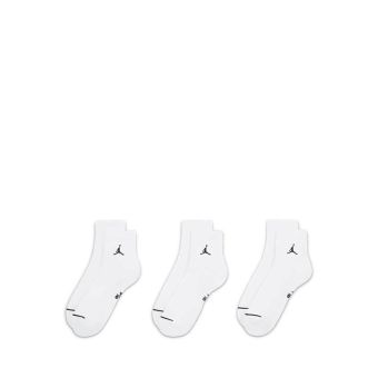 J Ed Cush Poly Ankle 3Pr 144 Unisex Socks - White