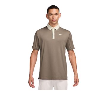 As Df Tour Contrast Polo Men's - Mink Brown/Pale Ivory/Pale Ivory
