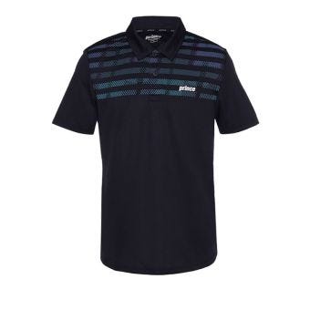 Performance Rubber Print Men's Polo Tee - Black