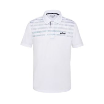 Performance Rubber Print Men's Polo Tee - White