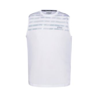 Performance Rubber Print Sleeveless Men's Shirt - White