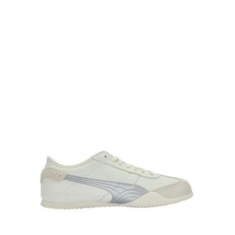 Bella UT Leather Women's Sneakers Shoes - Warm White/ Silver