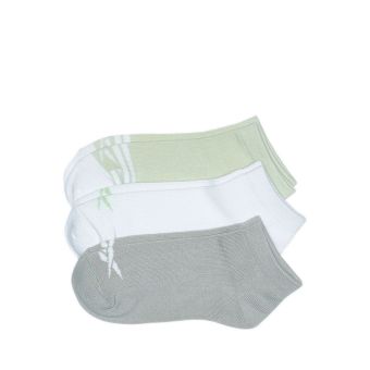 3P Astrid Ankle Girl's Socks - Sage/White/Green
