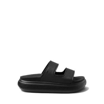 REEF CUSHION BONDI 2 BAR WOMENS SANDALS - BLACK/BLACK