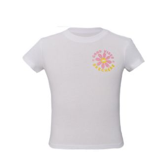 Girls Toddler Vibes T-Shirts - White