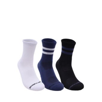 3Pk 1/2 Terry Hi Qtr Crew Men - Blue