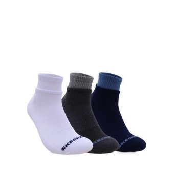 3Pk 1/2 Terry Qtr Crew Men - Navy White