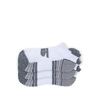 SKECHERS WOMEN 3PK 1/2 TERRY LOW CUT SOCKS - WHITE BLACK