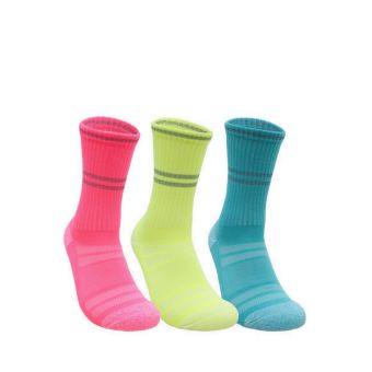 3Pk 1/2 Terry Crew Women - Pink Blue