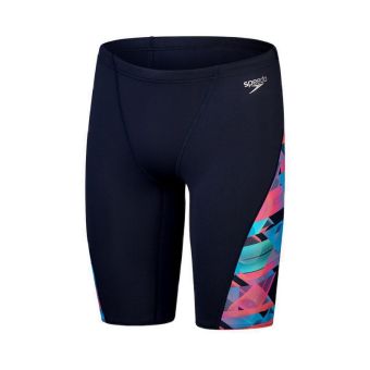 Allover Digi V-Cut Jammer - Black/Red