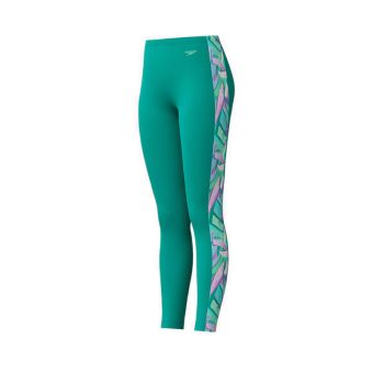 Girls Printed Panel Legging - Green