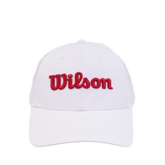 Wilson Tour Cap White Osfa Mens - White/Red