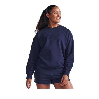 Womens Form French Terry Crew - Navy