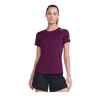2XU WOMEN AERO SHORT SLEEVE TEE - PURPLE