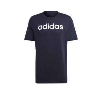 adidas Essentials Single Jersey Linear Embroidered Logo Men's T-Shirt - Legend Ink