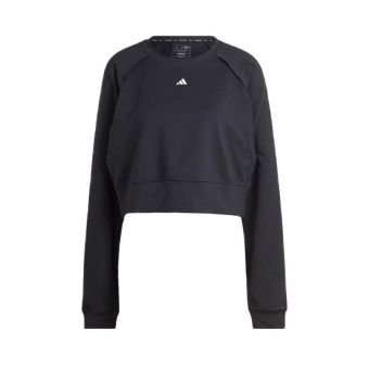 Adidas Power AEROREADY Crop Cover-Up Women's Sweatshirt - Black
