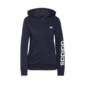 Adidas Women's Essentials Logo Full-Zip Hoodie - Dark Blue