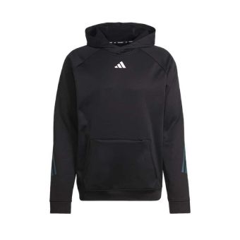 adidas Train Icons 3-Stripes Men's Training Hoodie - Black