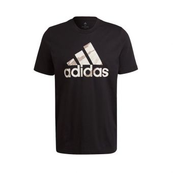 Adidas Essentials Single Jersey Camo Print Men Tshirt - Black