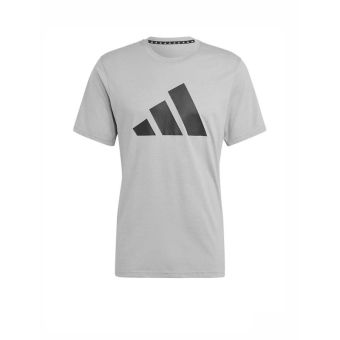 Adidas Train Essentials Feelready Logo Men's Training T-Shirt - MGREYH/Black