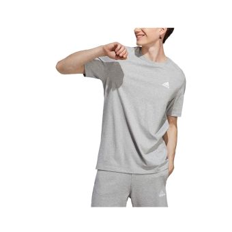 Adidas Men Essentials Jersey Embroidered Logo T-Shirt - grey heather