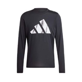 Adidas Brand Love Men's Long Sleeve Sweatshirt - Black
