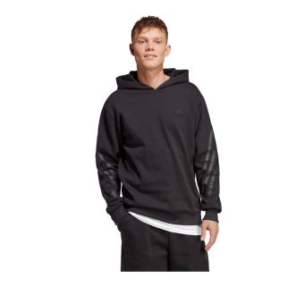 Adidas Future Icons 3-Stripes Men's Hoodie - Black