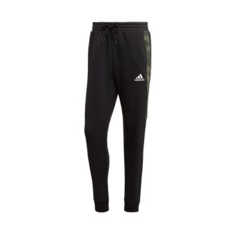 Adidas Essentials Men's Camo Print Fleece Joggers - Black