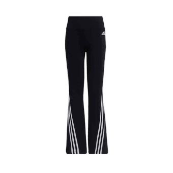 Adidas Future Icons 3-Stripes Girls Flared Cotton Leggings - Black