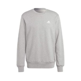 adidas Essentials French Terry Embroidered Small Logo Men's Sweatshirt - Medium Grey Heather