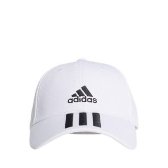 Adidas Unisex Baseball 3-Stripes Twill Cap - White/Black/Black