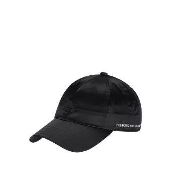 Satin Unisex Baseball Cap - Black