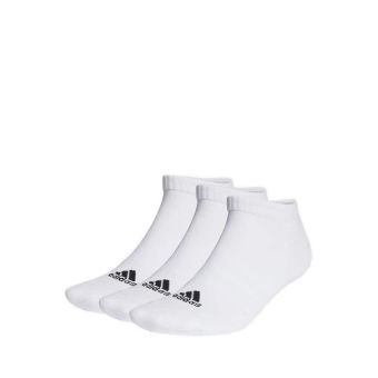 Adidas Unisex Cushioned Low-Cut Socks 3 Pairs - White