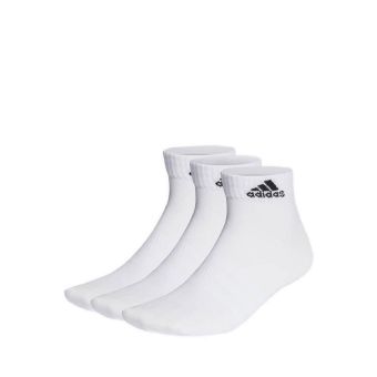 Adidas Unisex Training Thin And Light Ankle Socks 3 Pairs - White