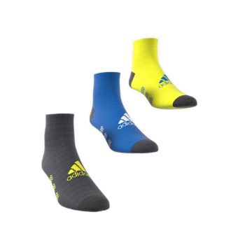 adidas Unisex Kids Ankle Socks 3 Pairs  - Carbon