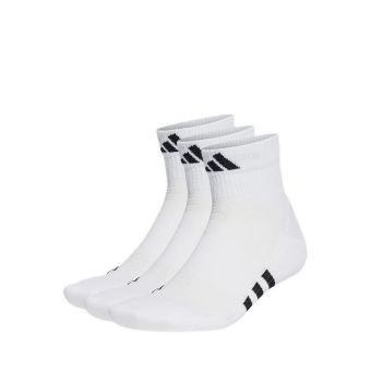adidas Performance Unisex Cushioned Mid-Cut Socks 3 Pairs - White