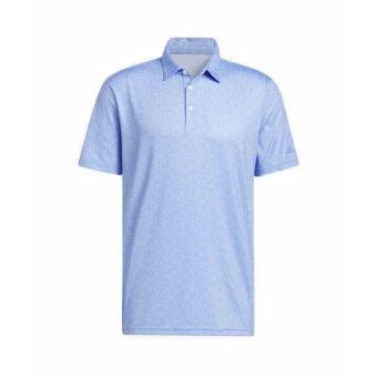 ADIDAS GOLF ULTIMATE ALLOVER PRINT MEN'S POLO - BLUE