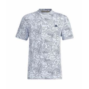 ADIDAS GOLF GO-TO ALL OVER PRINT MOCK MEN'S  POLO - BLUE