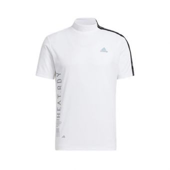 Adidas Golf  Men's HEAT.RDY Mock Neck Polo Shirt - White
