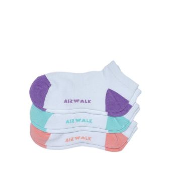 Airwalk Girls Ankle Socks 3prs- Multicolor