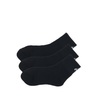Easy Quarter 3 Pairs Unisex Running Socks - Black