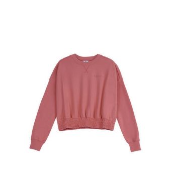 Champion Women's Washed Long Sleeve Cropped Sweatshirt - Pink