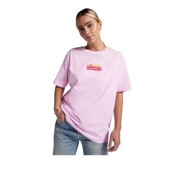 Converse Flaming Logo Oversized Women's T-Shirt - Stardust Lilac