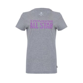 Converse Women's T-Shirt - CONX3WT1203G - Grey