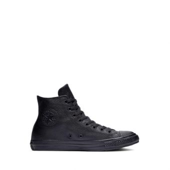 CONVERSE CHUCK TAYLOR ALL STAR Hi Unisex Sneakers Shoes - LEATHER - BLACK MONO