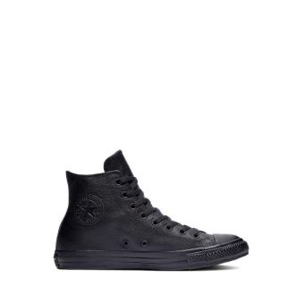 CONVERSE CHUCK TAYLOR ALL STAR Hi Unisex Sneakers - LEATHER - BLACK MONO